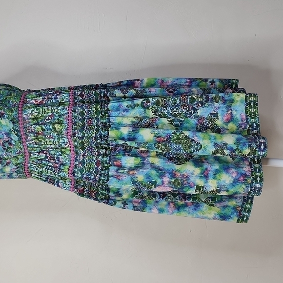 Rococo Sand Teal Boho Back To Greece Racerback Tank Mini Dress - Picture 9 of 14